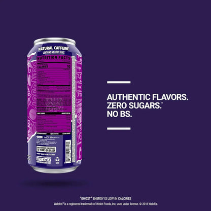 GHOST Energy Drink 12 Pack-200mg Natural Caffeine
